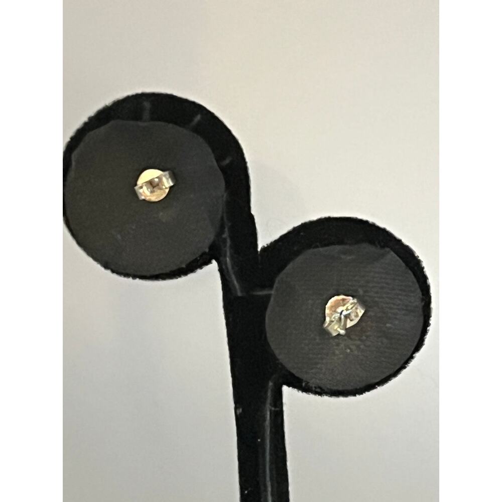 Sterling Silver Square Shape Push Back Earrings - image 2